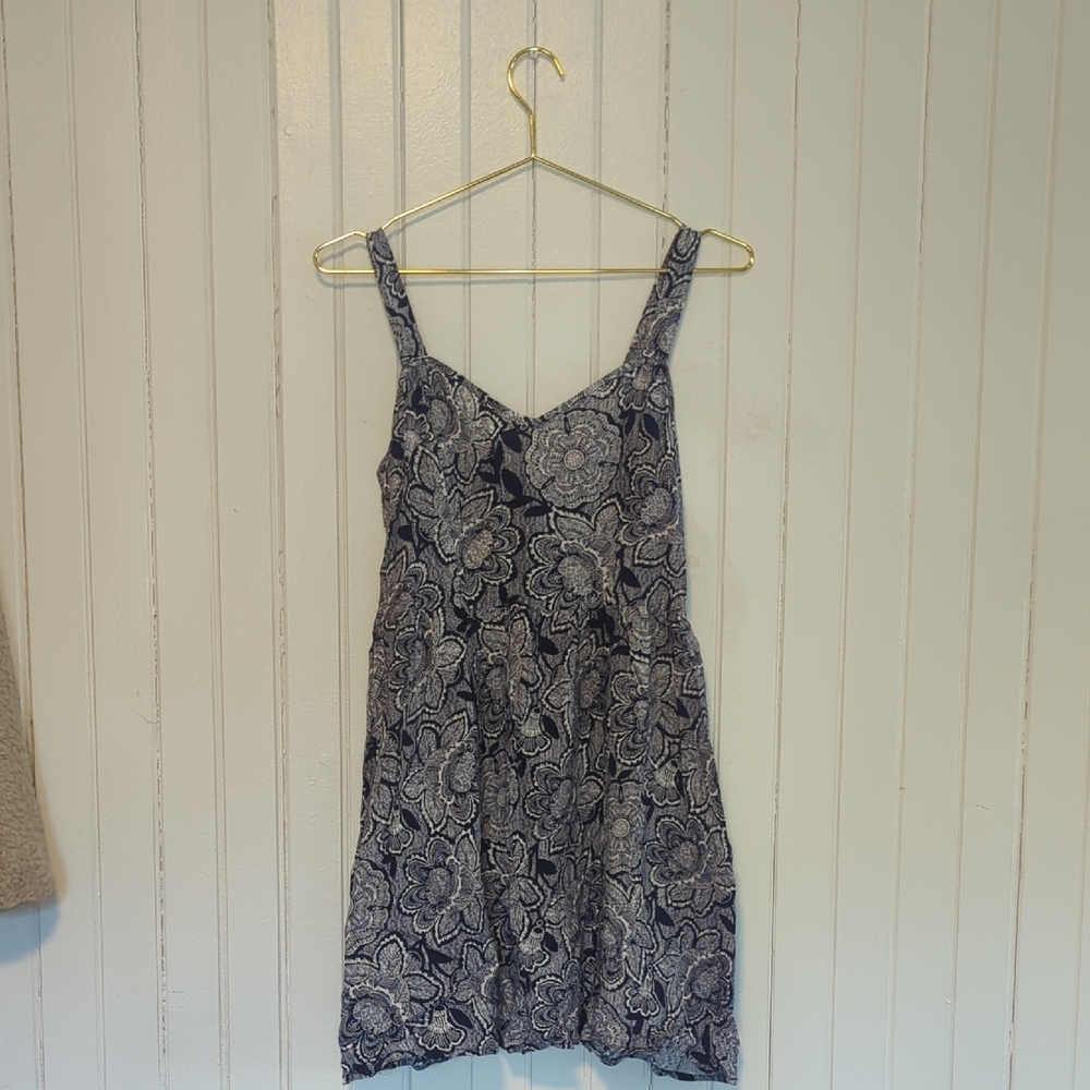 Floral Black and White Dress
